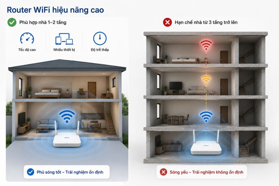 wifi cho nhà 4 tầng
