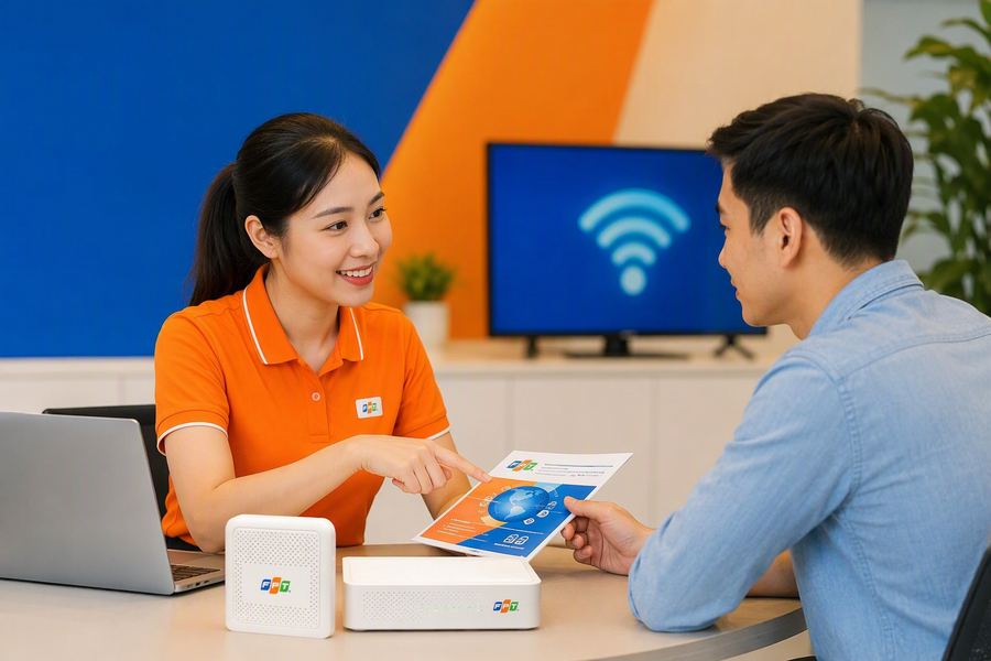 Nhân viên FPT tư vấn gói cước