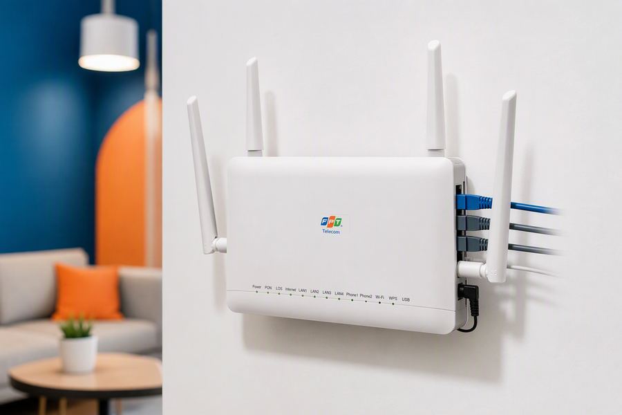 Modem băng tần kép FPT lắp trên tường
