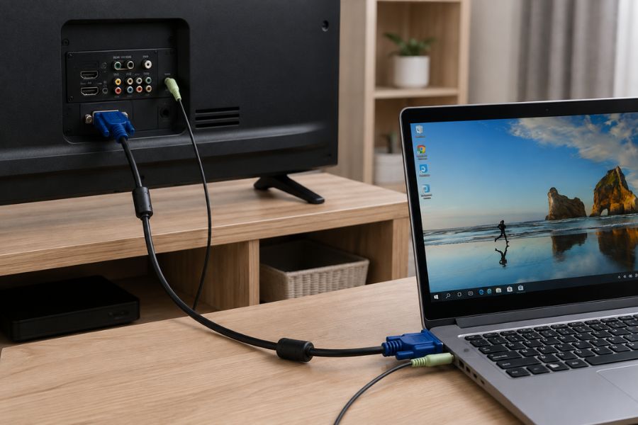 cách kết nối máy tính với tivi