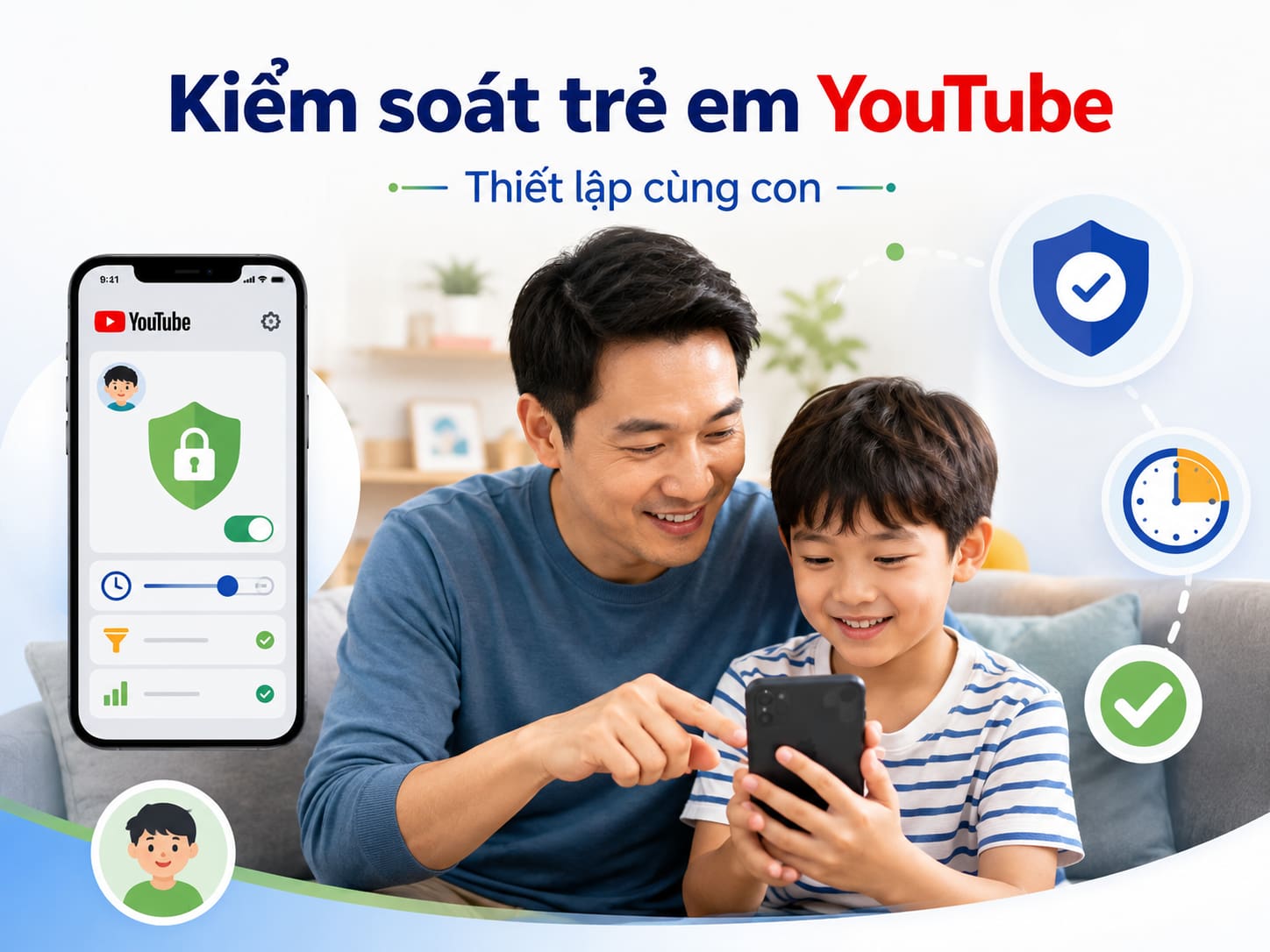 Ngồi cùng con khi thiết lập giúp việc kiểm soát bớt giống một hình phạt