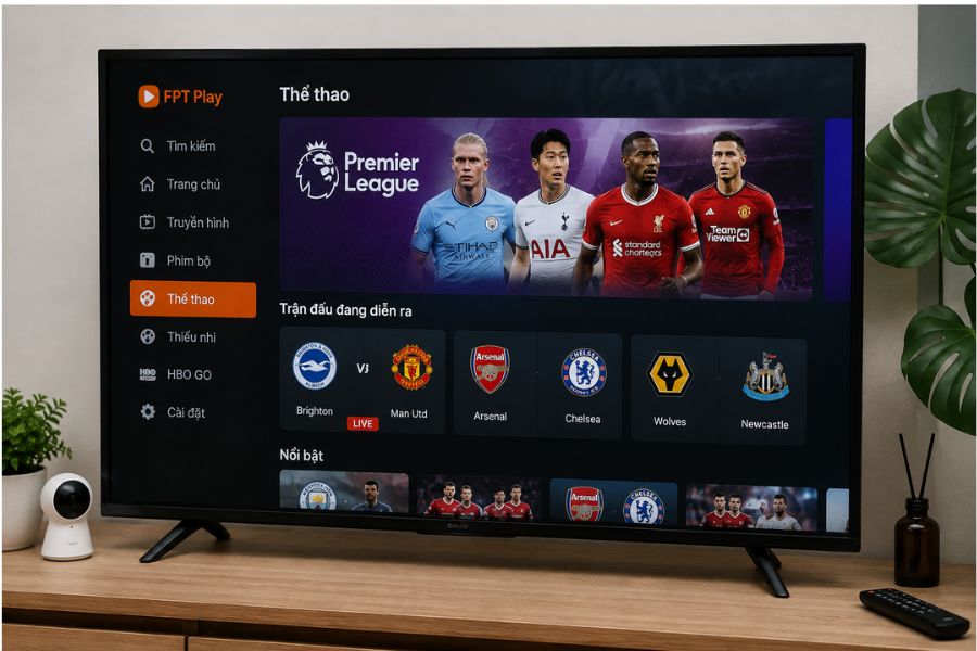 Xem ngoại hạng Anh trên Smart TV
