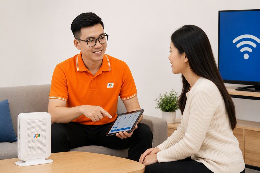 Nhân viên FPT tư vấn về địa chỉ IP