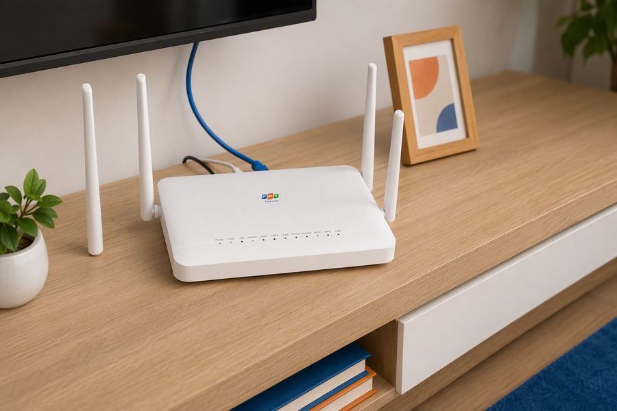 Modem băng tần kép FPT kết nối dây mạng