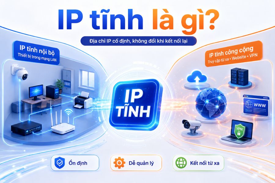 IP tĩnh là địa chỉ cố định, dễ quản lý