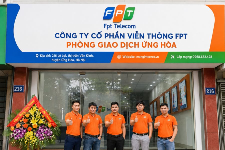Lắp mạng FPT Ứng Thiên được hỗ trợ tại phòng giao dịch FPT Ứng Hòa, tư vấn đăng ký internet và lắp đặt tận nơi