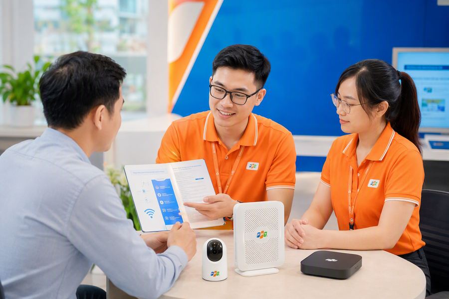 Nhân viên FPT tư vấn gói cước Nam Từ Liêm