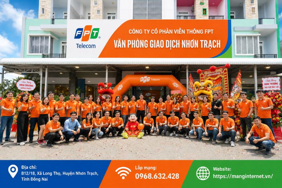Lắp mạng Nhơn Trạch tại văn phòng FPT