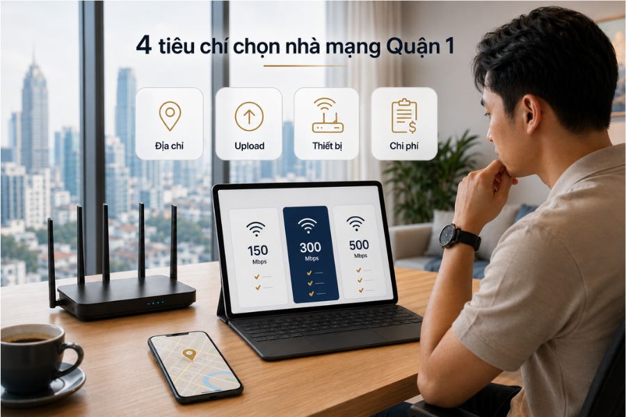 4 Tiêu chí khi chọn nhà mạng lắp Internet quận 1