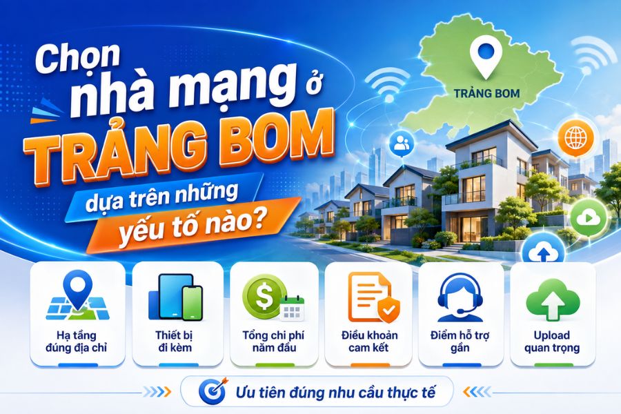 Lắp mạng Trảng Bom theo hạ tầng thực tế