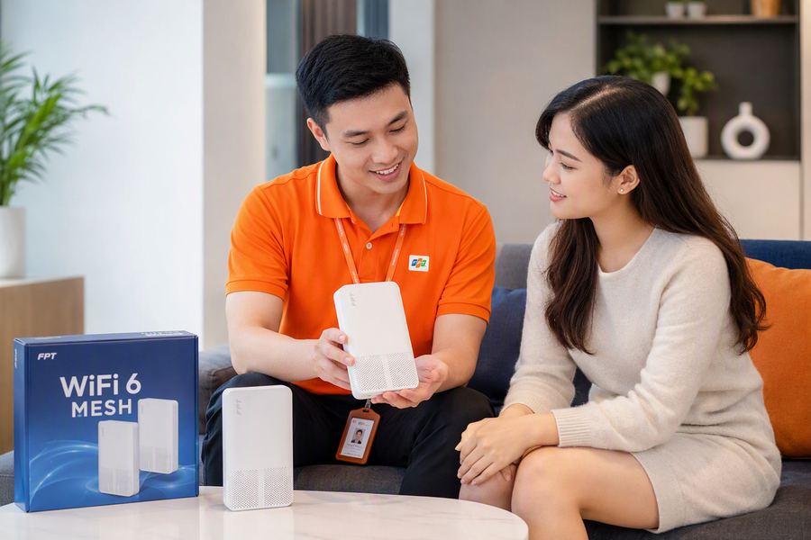 Nhân viên tư vấn gói cước mesh wifi