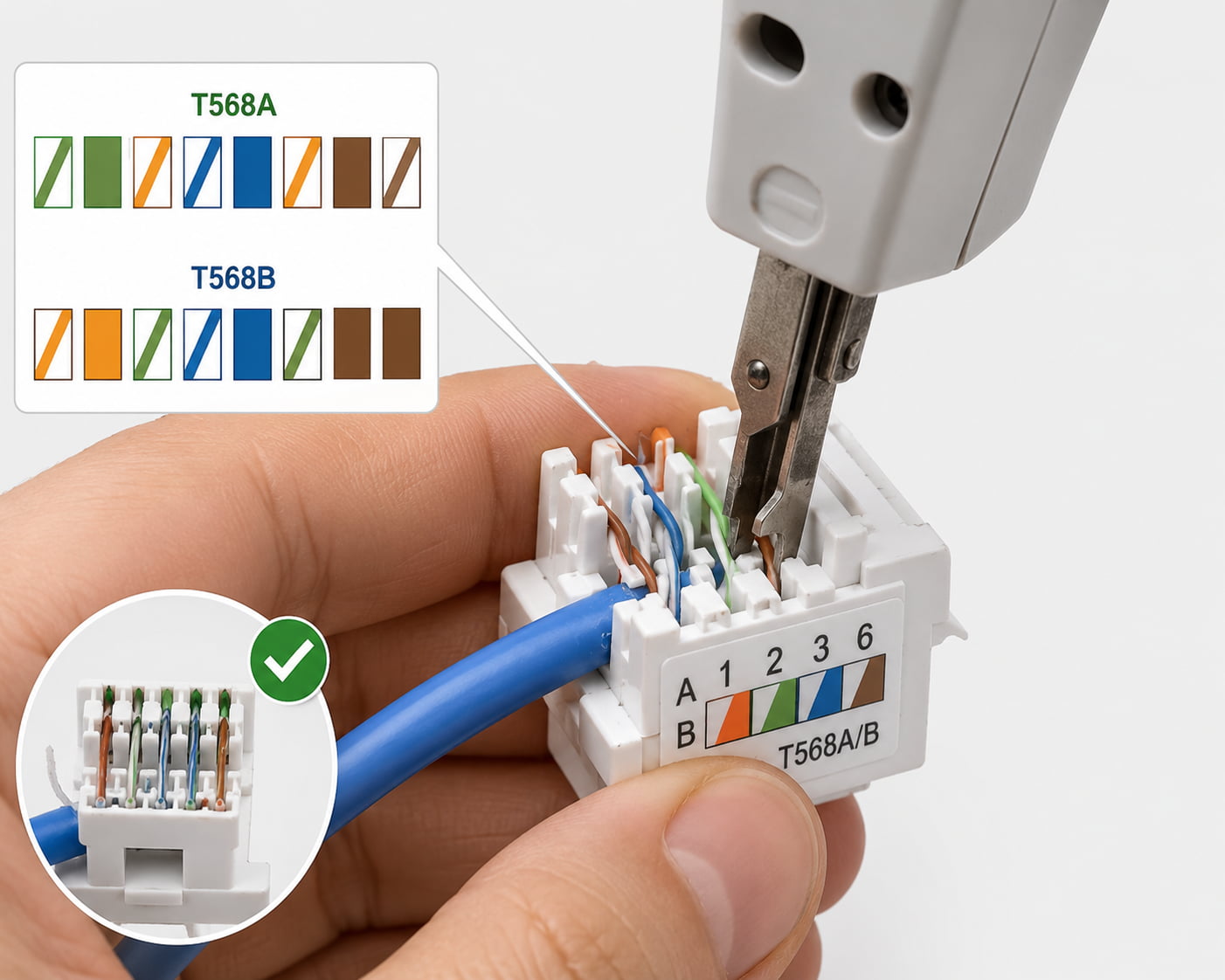 Tool nhấn ép lõi đồng xuống khe tiếp xúc và cắt phần dây thừa trong cùng một thao tác.