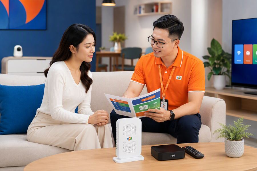 Nhân viên tư vấn gói cước internet