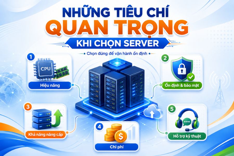 Server là gì và các tiêu chí quan trọng khi chọn máy chủ cho doanh nghiệp