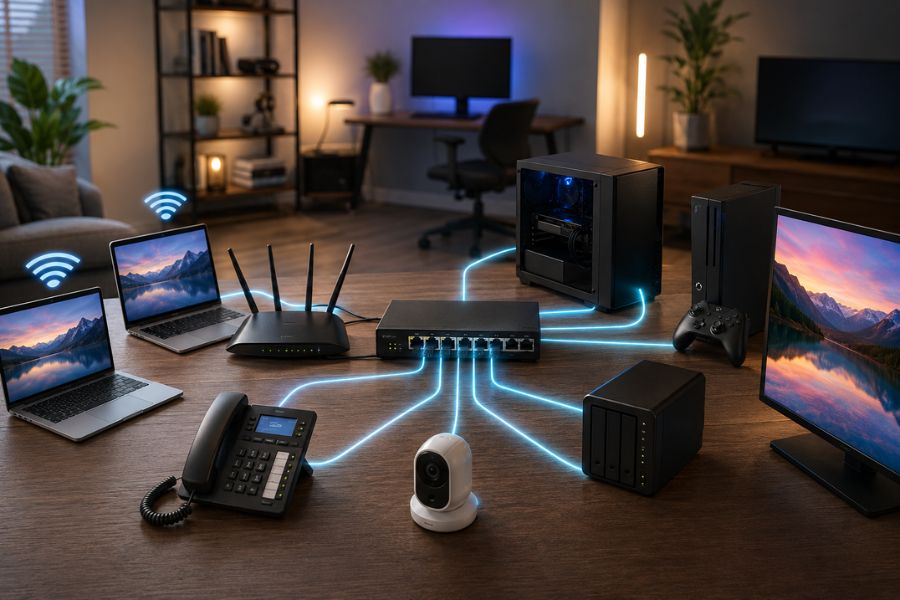 Thiết bị chuyển mạch giúp kết nối nhiều thiết bị trong cùng mạng và truyền dữ liệu ổn định