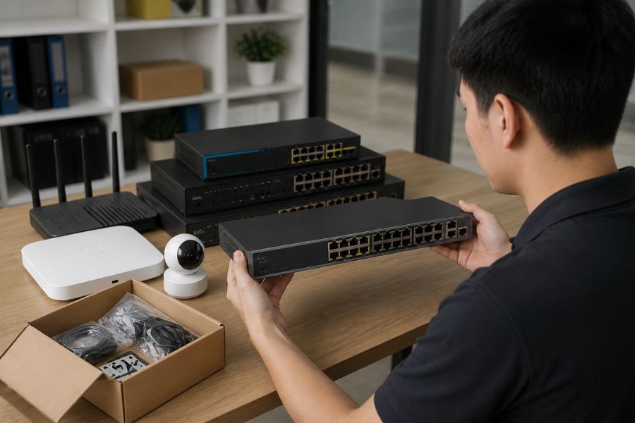 Lựa chọn switch dựa trên số cổng, tốc độ kết nối và nhu cầu sử dụng thực tế