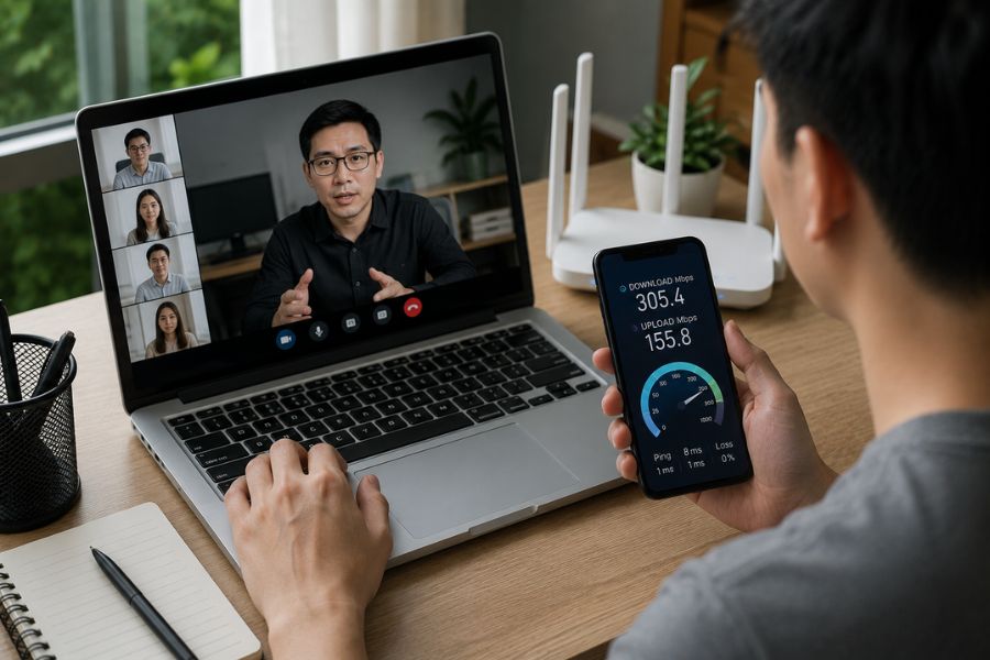 kiểm tra tốc độ mạng thực tế