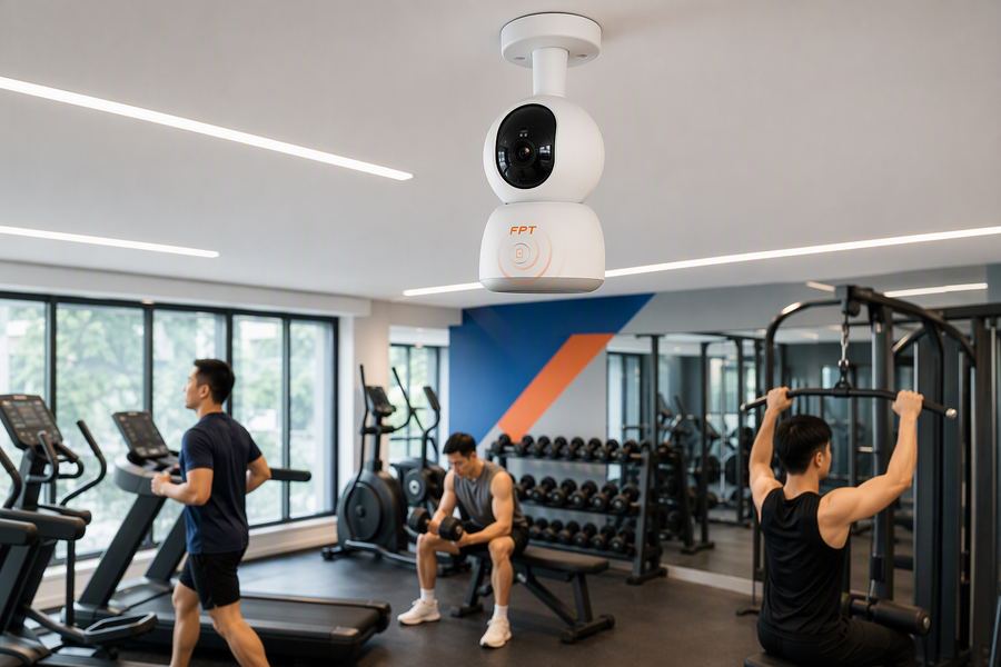 Camera an ninh trong phòng gym
