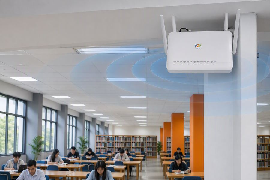 Modem băng tần kép phủ sóng thư viện