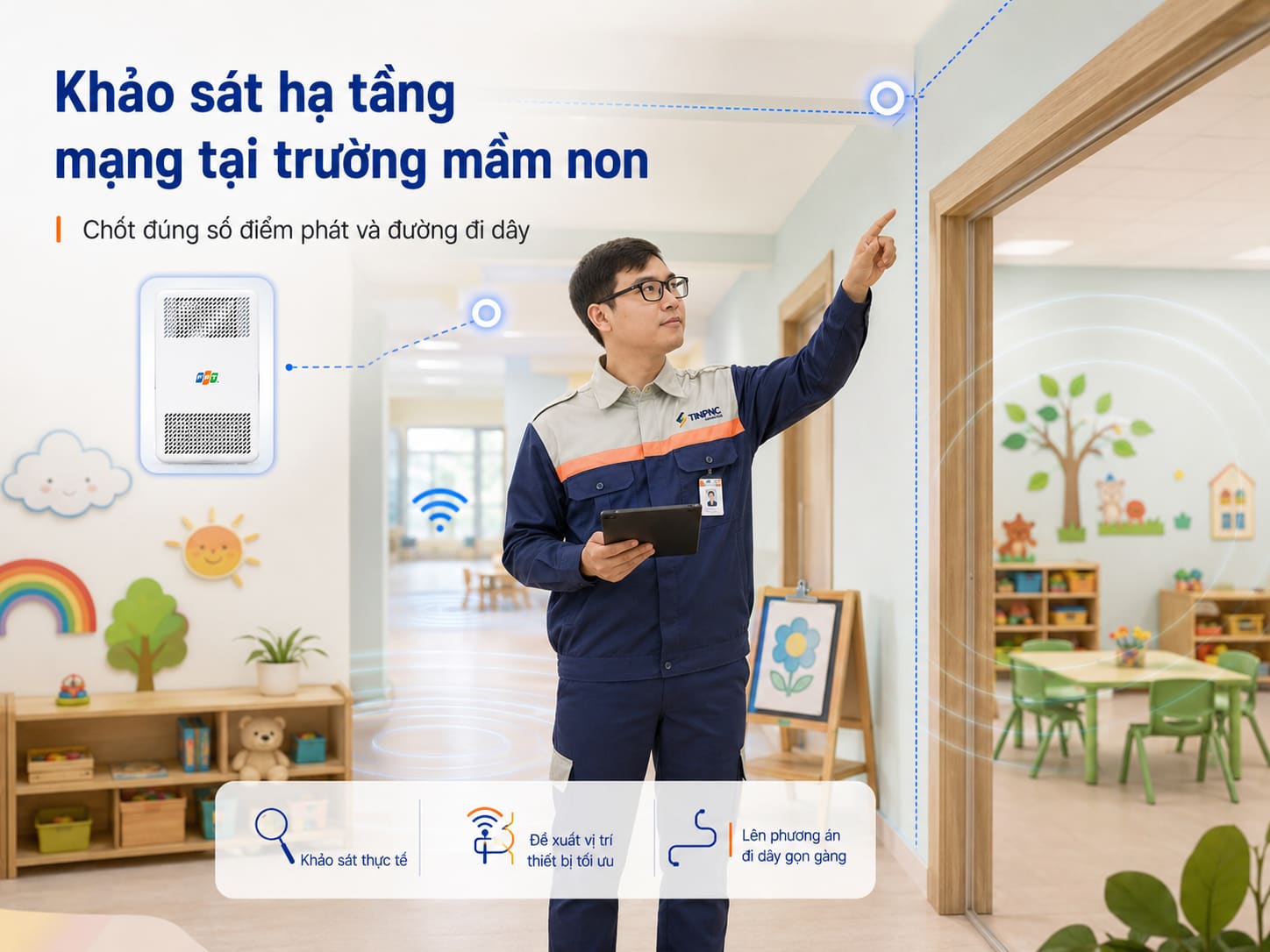 Khảo sát trước khi ký hợp đồng giúp chốt đúng số điểm phát và đường đi dây