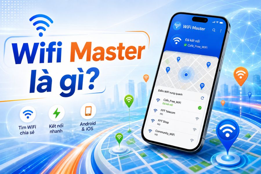 Wifi Master là ứng dụng hỗ trợ tìm WiFi chia sẻ, kết nối nhanh trên Android và iOS