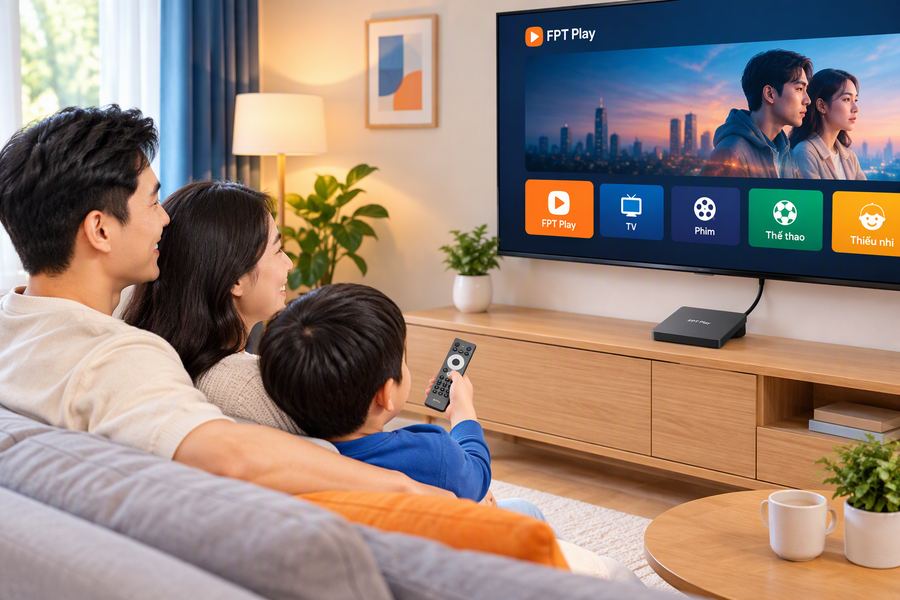 Đầu thu FPT Play trong gói combo gia đình