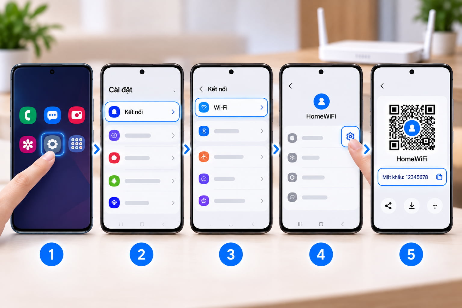 Xem pass wifi đã kết nối trên Samsung