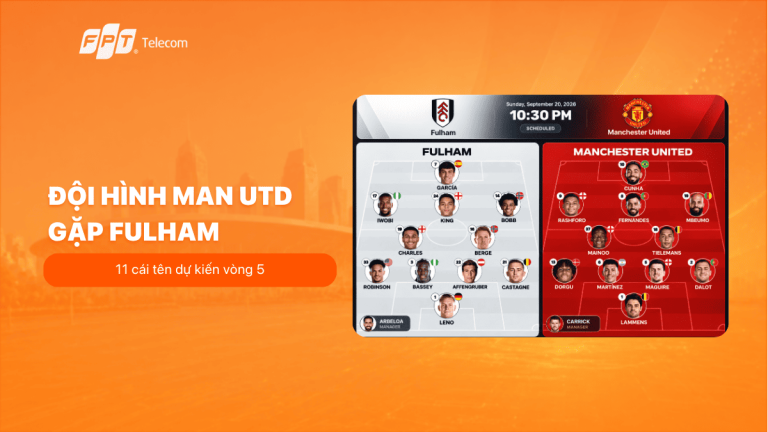 Đội hình Man Utd gặp Fulham: 11 cái tên dự kiến vòng 5