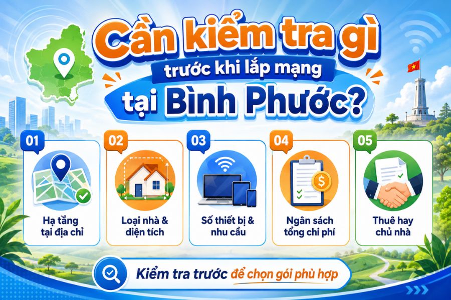 Lắp mạng Bình Phước kiểm tra nhu cầu trước khi chọn gói