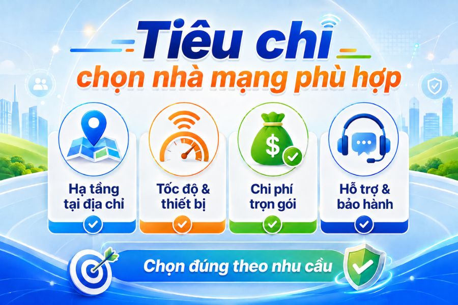 Lắp mạng Hòa Bình chọn theo hạ tầng và chi phí
