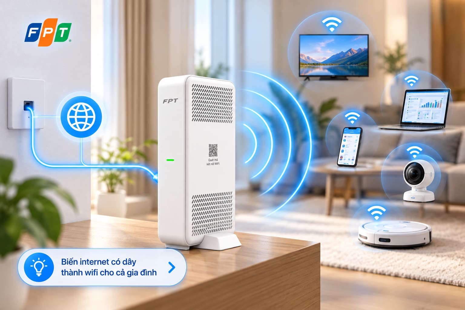 Modem wifi tích hợp router hiện đại