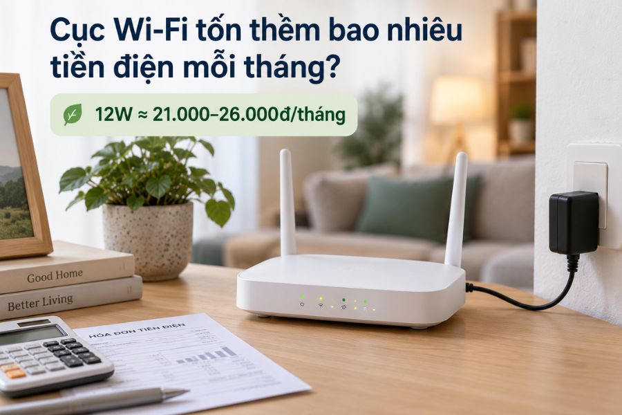 Cục wifi tốn bao nhiêu tiền điện