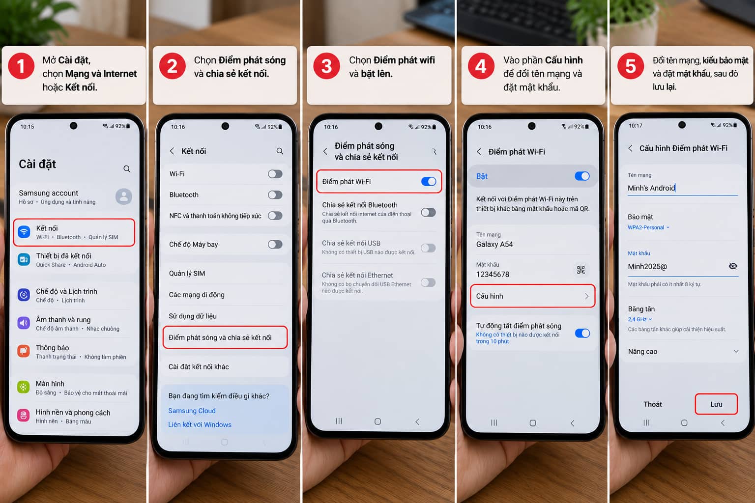 Cách mở phát WiFI trên Android