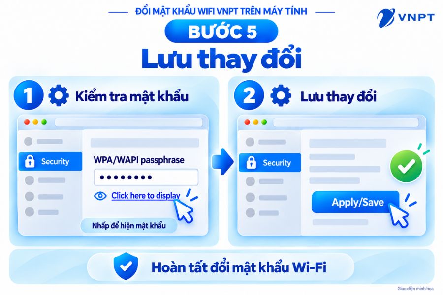 Kiểm tra và nhấn Apply/Save để hoàn tất.
