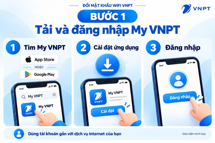 Tải và đăng nhập My VNPT