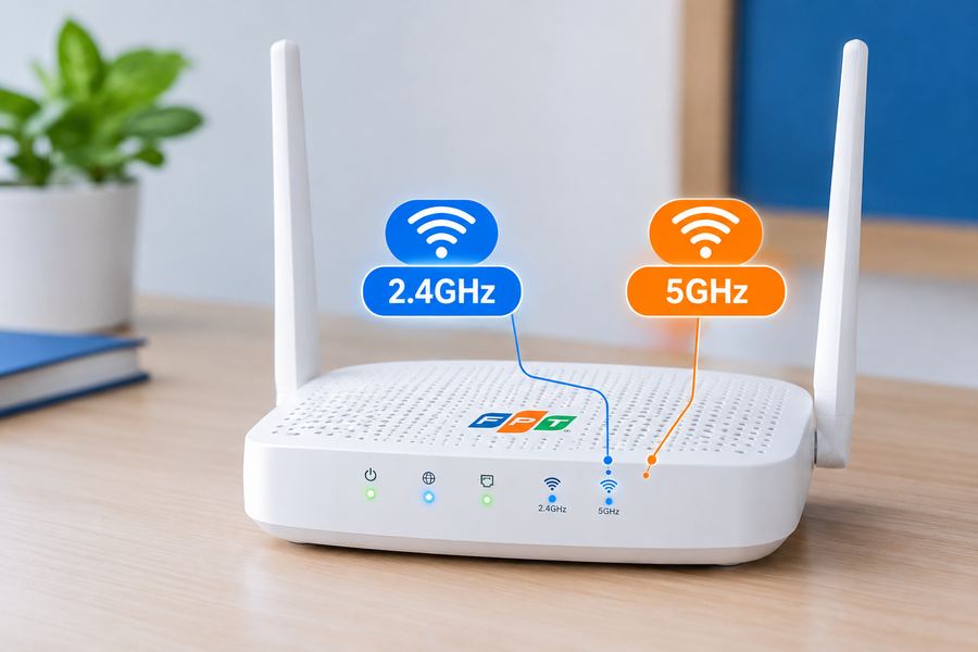 Modem băng tần kép 2.4GHz và 5GHz
