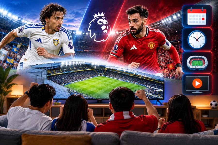 Trận Man Utd đấu với Leeds