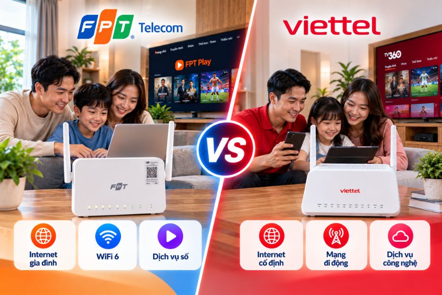 Mạng FPT với Viettel cái nào mạnh hơn về Internet
