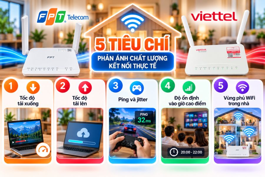 So sánh mạng FPT với Viettel cái nào mạnh hơn qua 5 tiêu chí