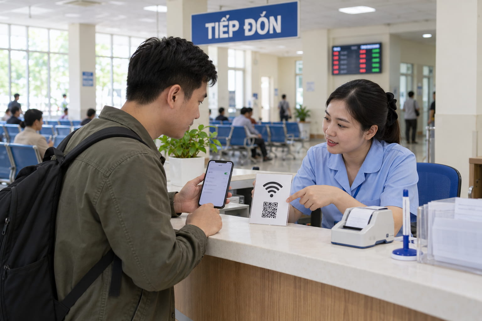 Hỏi mật khẩu WiFi bệnh viện Nam Định