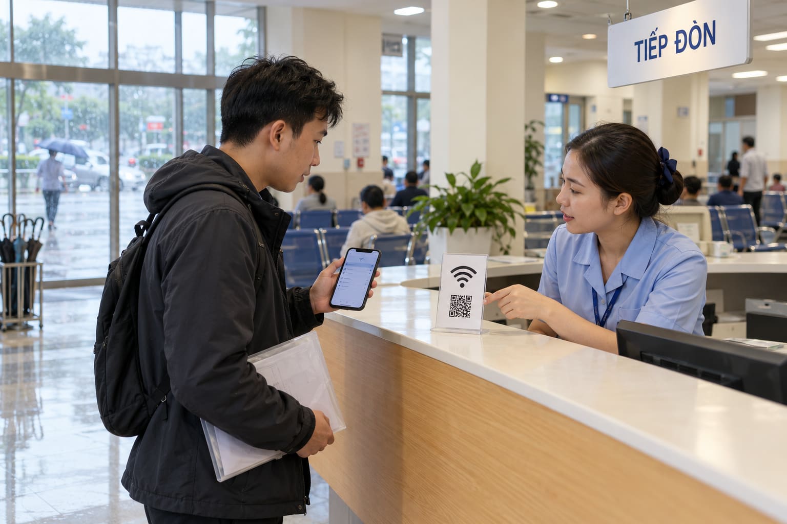 Hỏi mật khẩu WiFi bệnh viện Huế