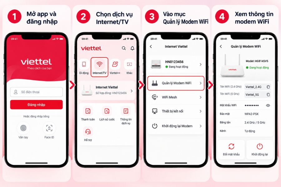 Hướng dẫn quản lý Modem WiFi Viettel trực tiếp trên ứng dụng My Viettel