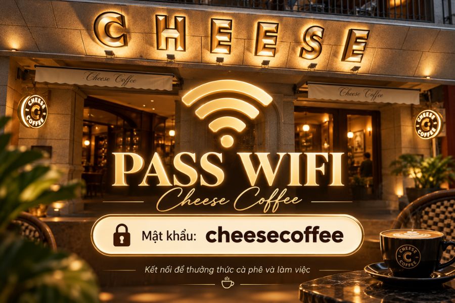 Mật khẩu wifi Cheese Coffee tại các chi nhánh