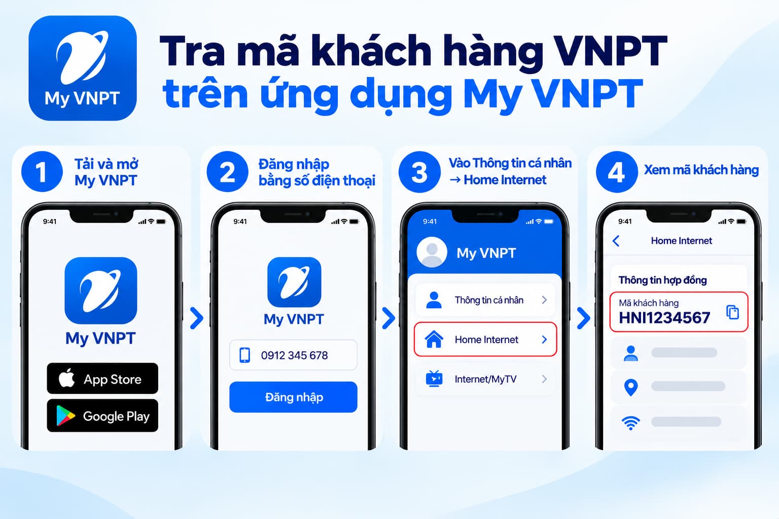 Tra cứu mã khách hàng VNPT