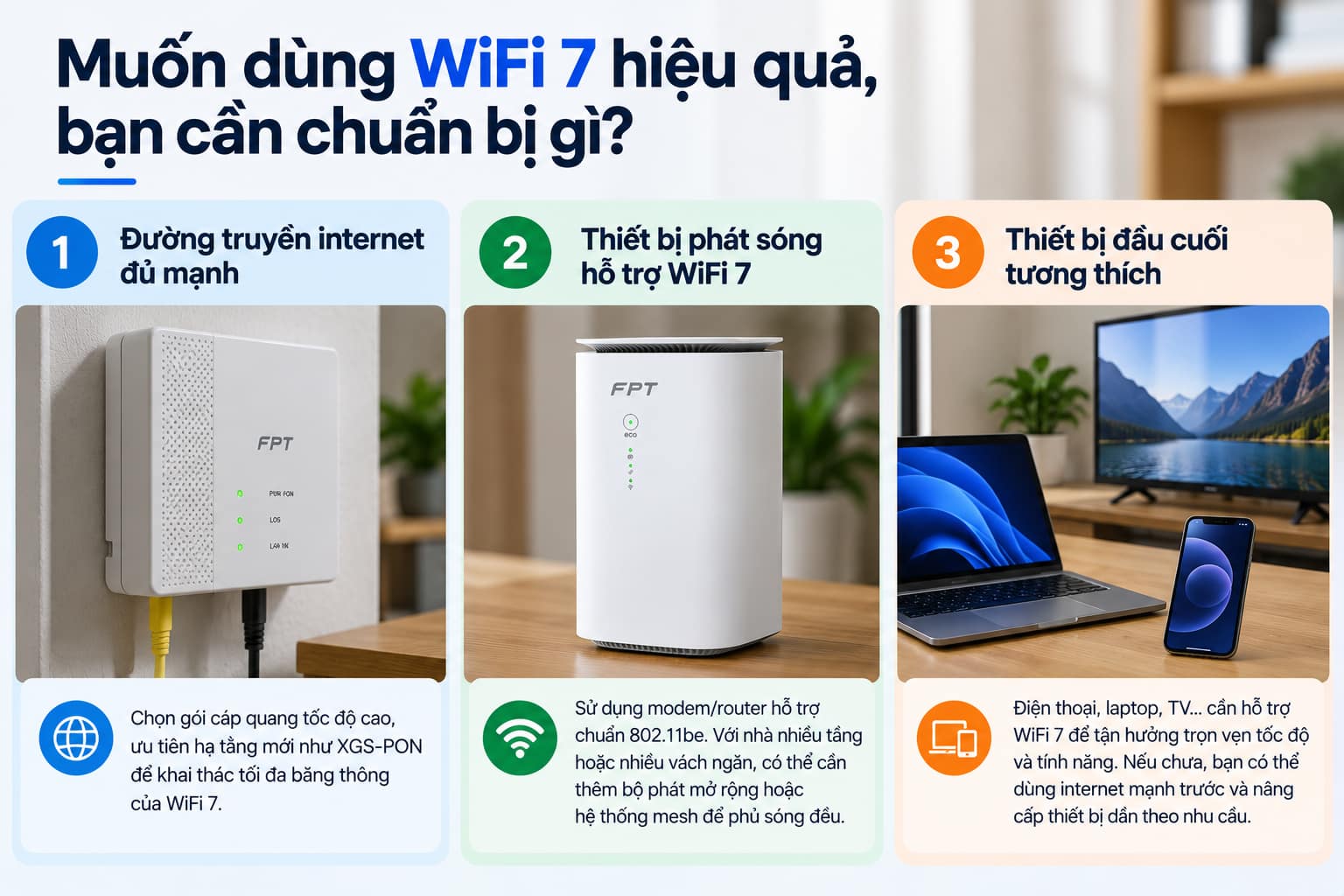 Ba yếu tố cần chuẩn bị để sử dụng WiFi 7 hiệu quả tại nhà